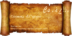 Csomay Ágnes névjegykártya